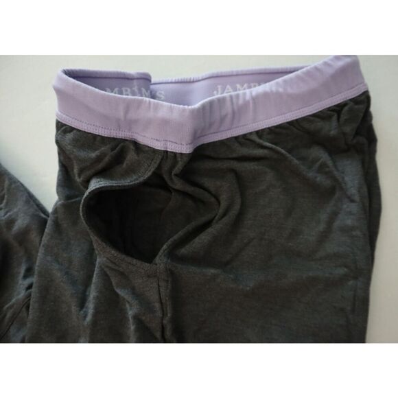 Jambys Women's Sz Medium Gray/Lavender Long Lounge Pajama Pants w Pockets - Picture 9 of 12